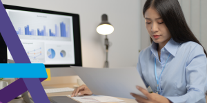 Office worker at computer