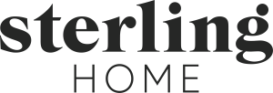 Image is black lettering which reads Sterling Home